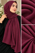Premium Ribbed Jersey Scarf Rose Mehroon
