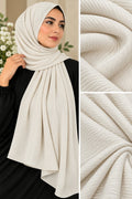 Premium Ribbed Jersey Scarf Milky White