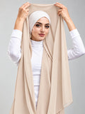 Instant Georgette Hijab With Built-in Magnets Light Skin