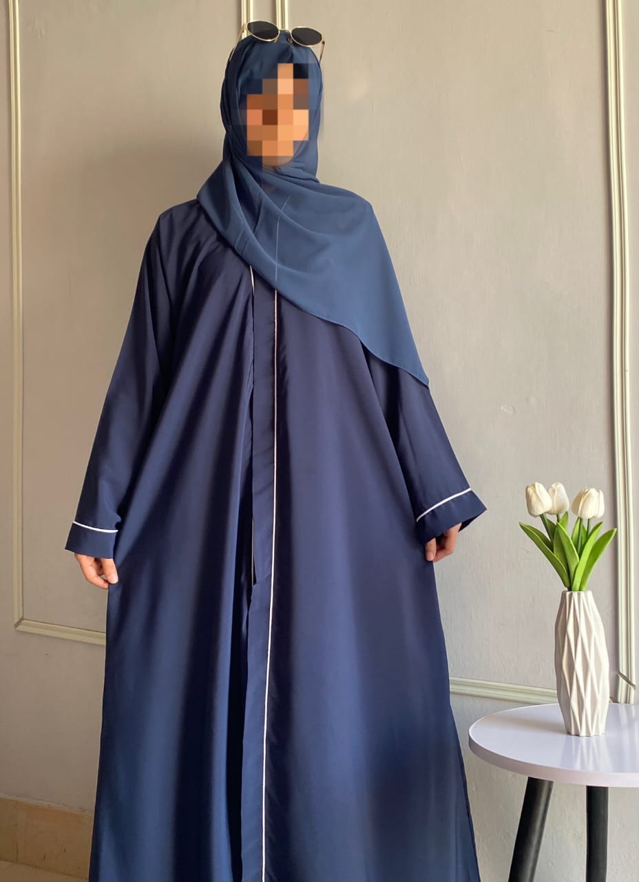 Front Open Pippin Abaya
