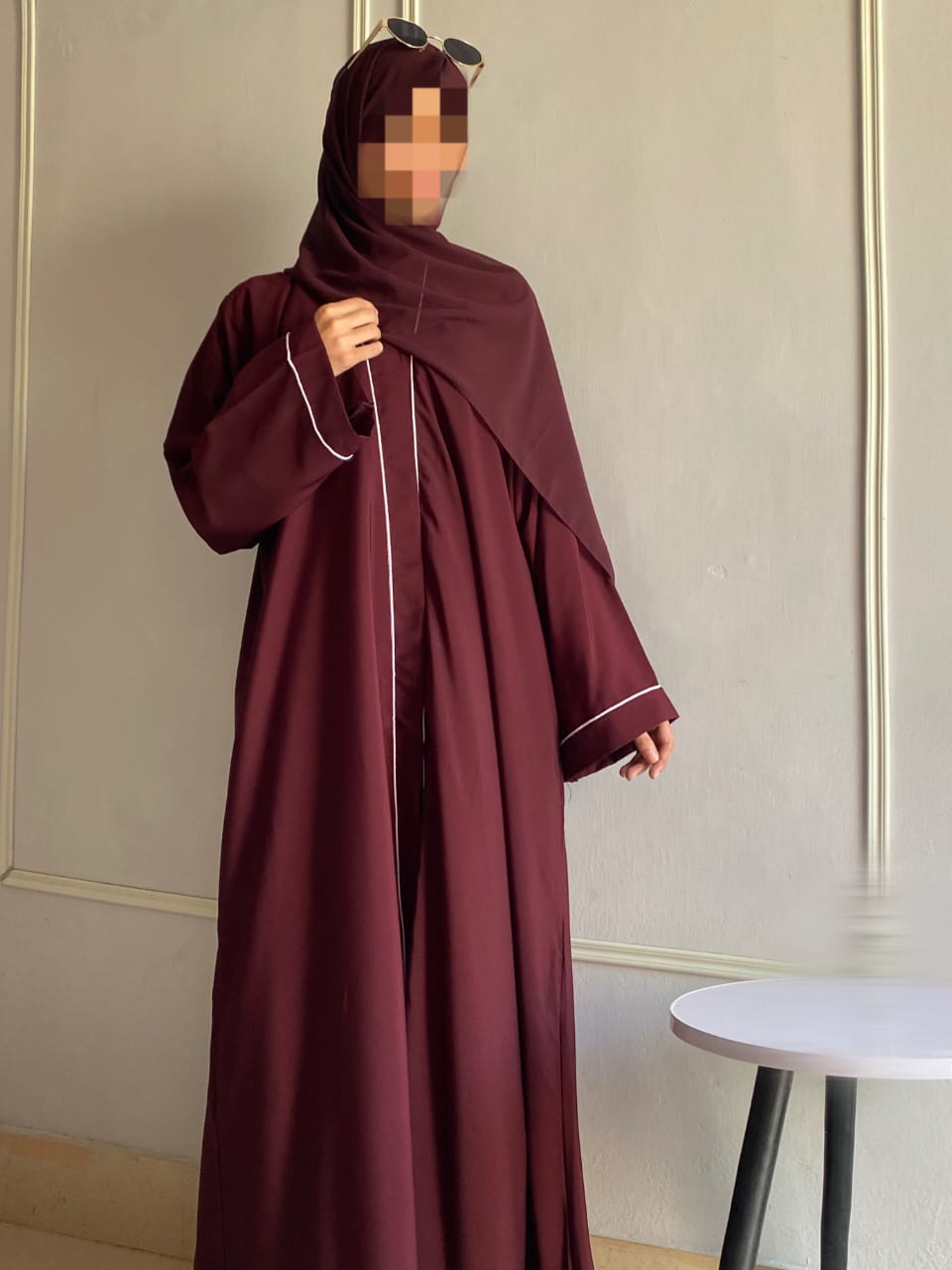 Front Open Pippin Abaya