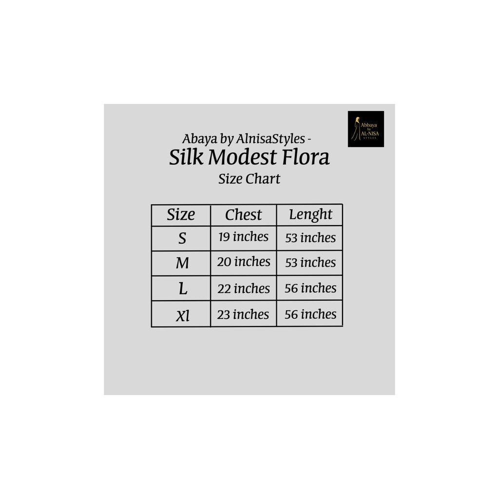 Silk Modest Flora with scarf