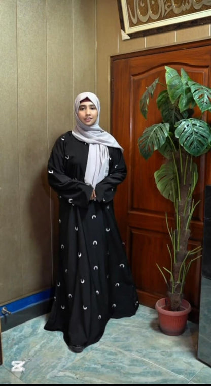 Moon Embroidered Abaya