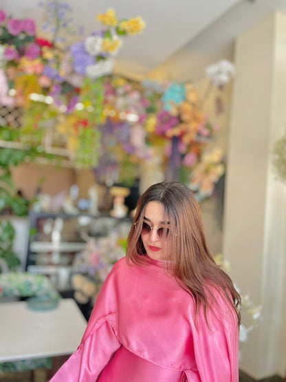 Silk Modest Flora with scarf