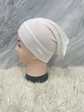 Under Scarf Tube Cap White