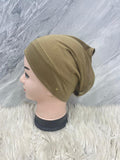 Under Scarf Tube Cap Light Brown