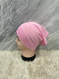 Under Scarf Tube Cap Light Pink