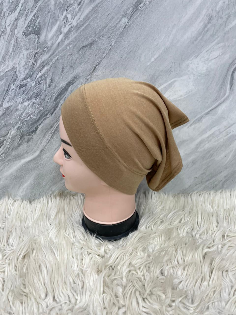 Under Scarf Tube Cap  Brown