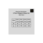 3 Piece Elegant Abaya Set