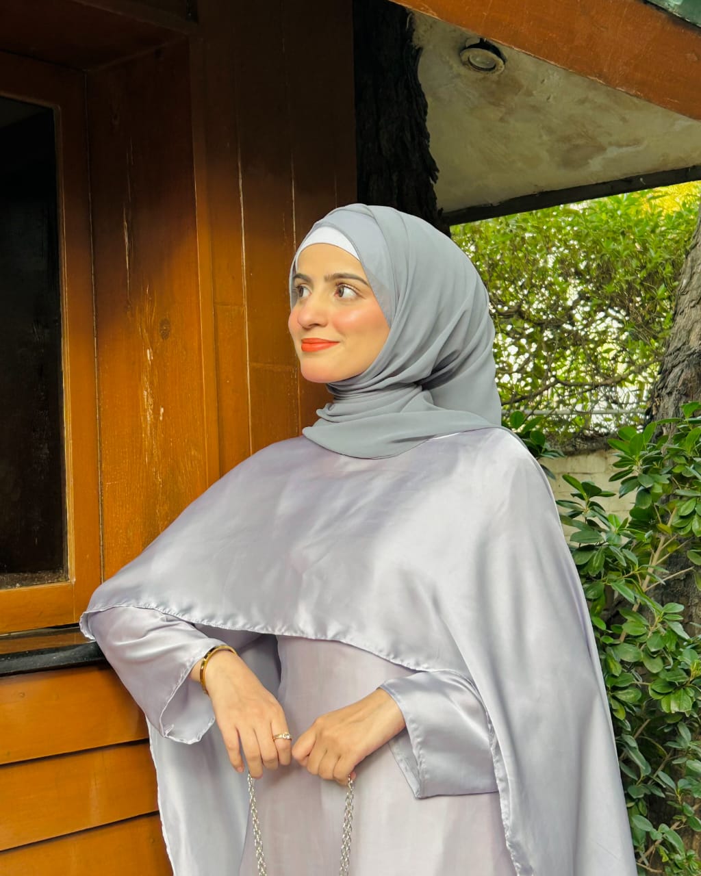 Silk Modest Flora with scarf