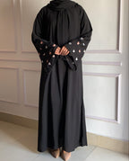 Sleeves Embroidered Heart Abaya