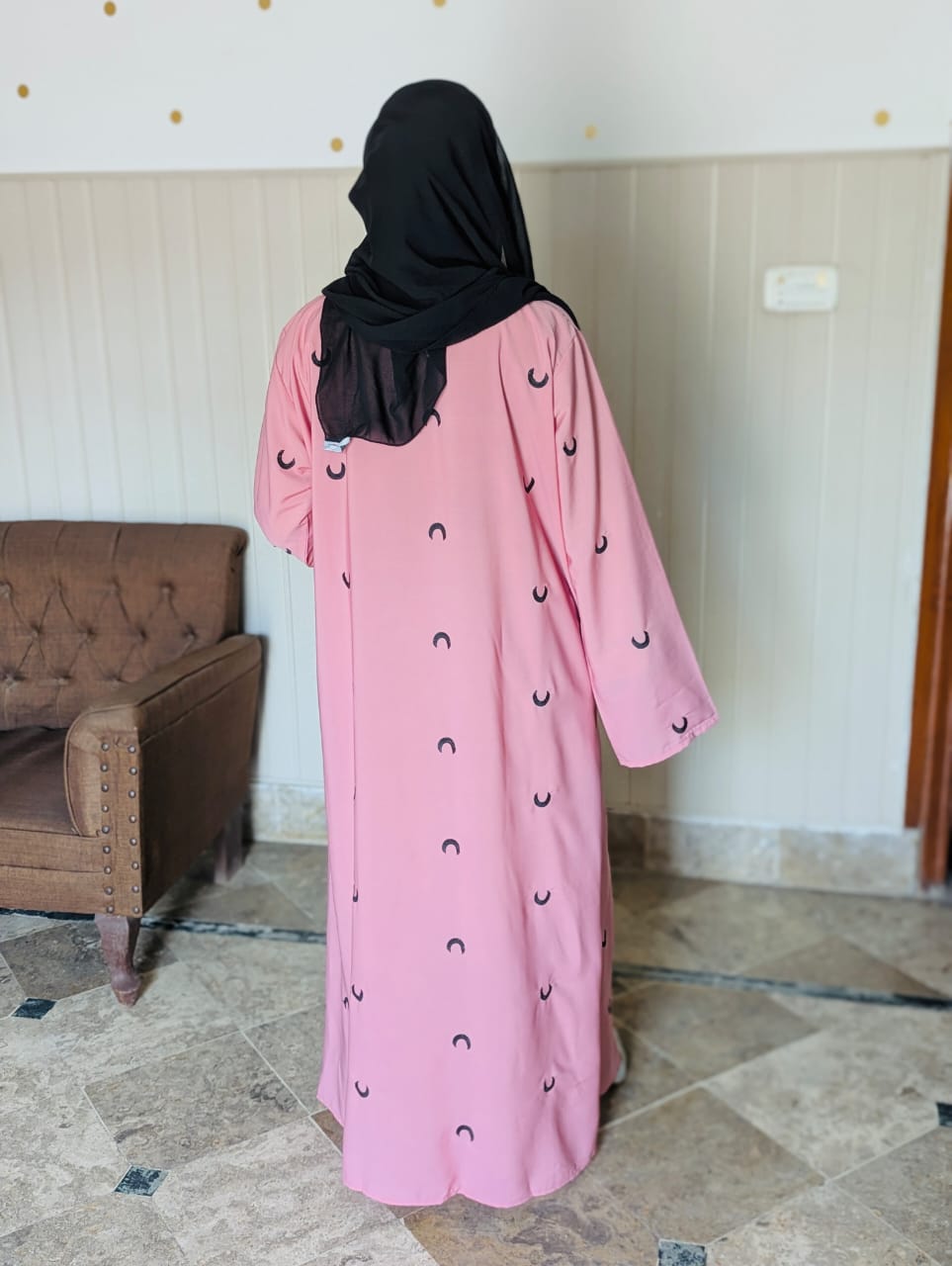 Moon Embroidered Abaya