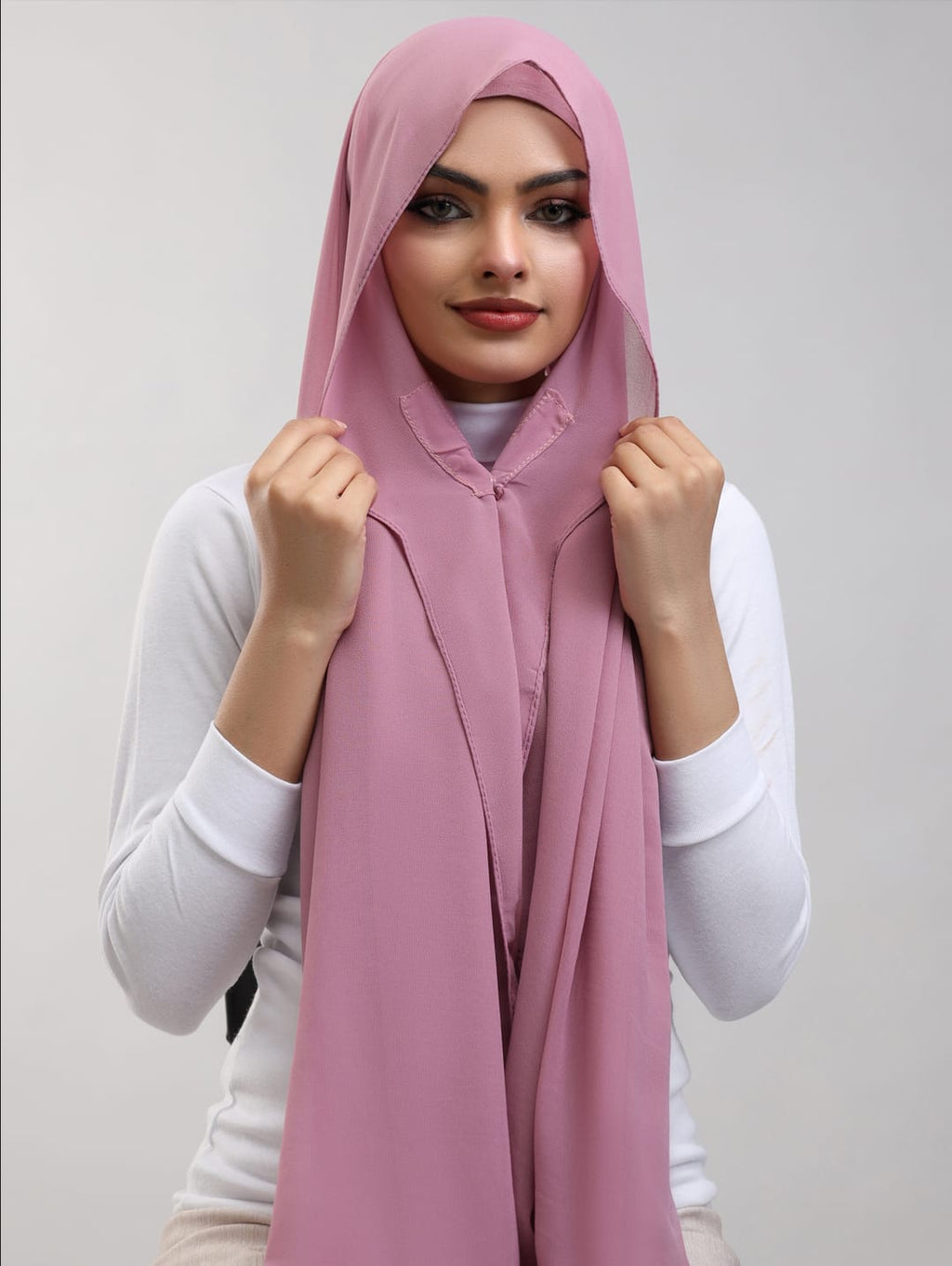 Instant Georgette Hijab With Built-in Magnets Bloosm