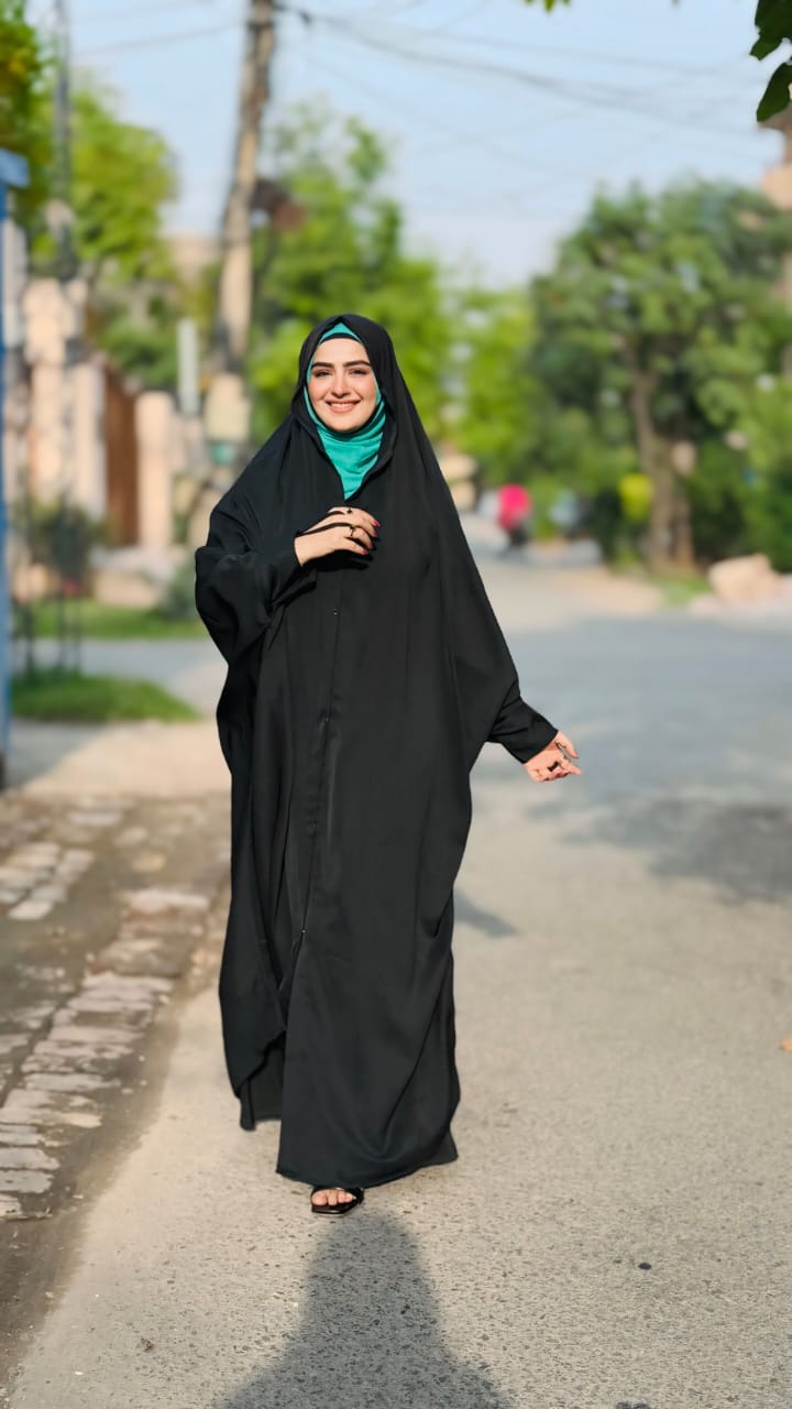 Iraqi Front Open Chadar Abaya With Button