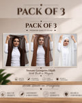 Instant Georgette Hijab with Built-in Magnets — Pack of 3