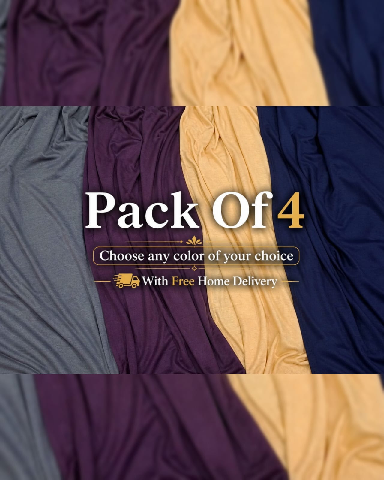 Jersey Scarf Pack Of 4 With Free Home Delivery