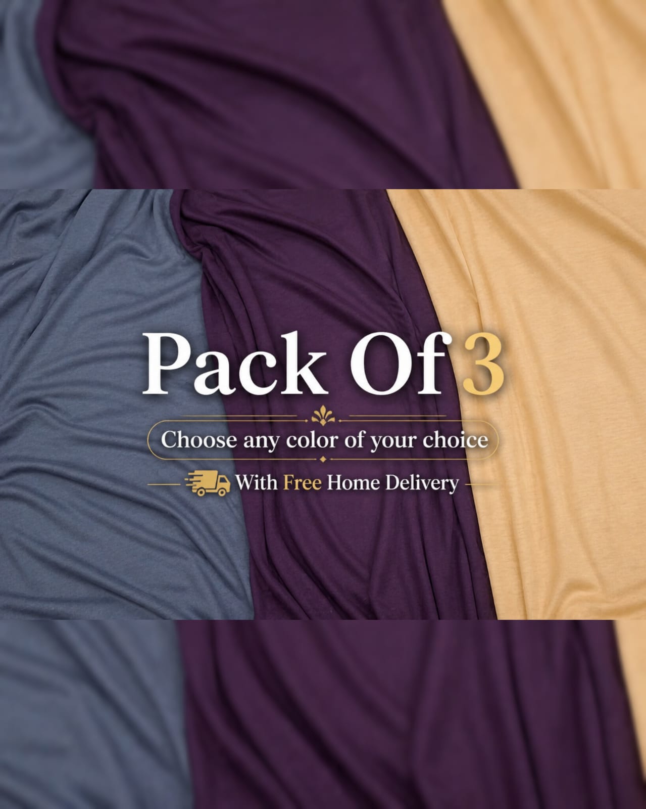 Jersey Scarf Pack Of 3 With Free Home Delivery