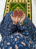Big Size Full Coverage Namaz Chadar Full Sleeves Navy Blue