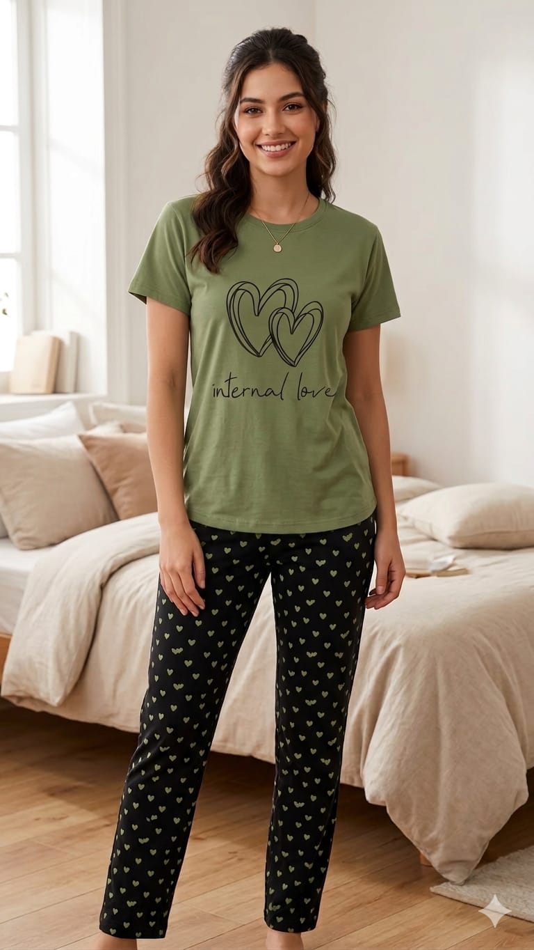 2 Piece T-Shirt Trouser Night Suit