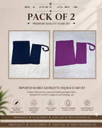 Imported Bubble Georgette Niqab & Scarf Set Pack Of  2