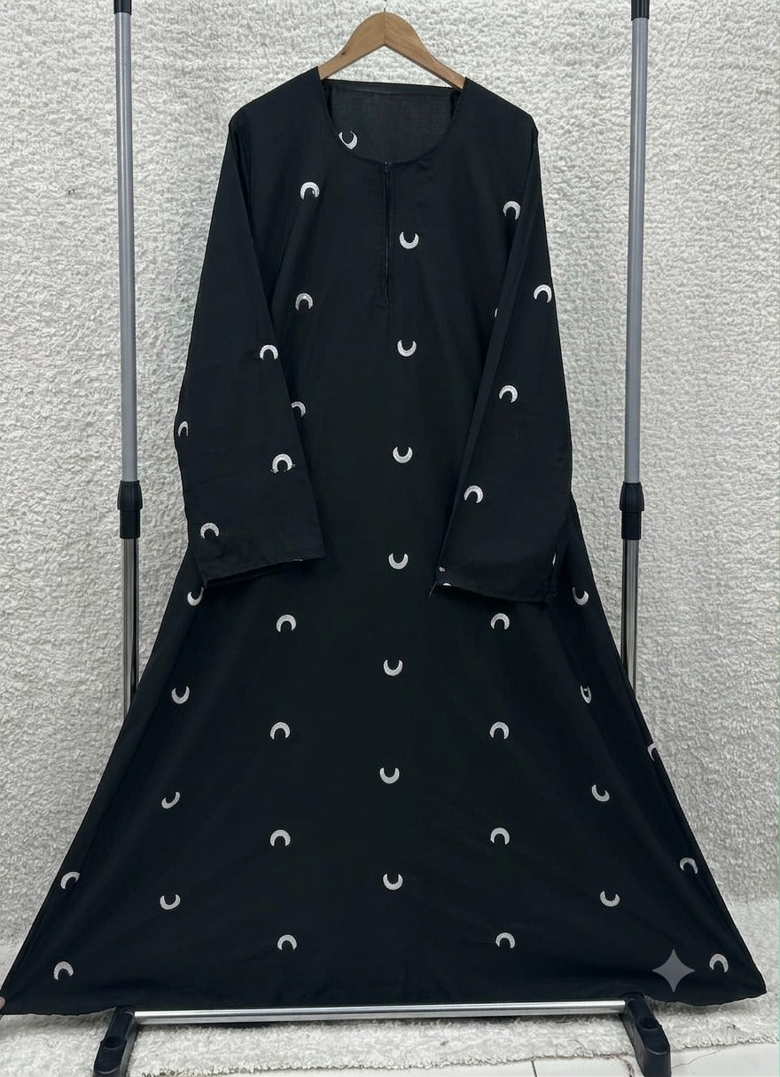 Moon Embroidered Abaya