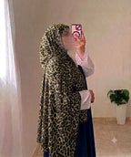 Crinkle Leopard Printed Hijab