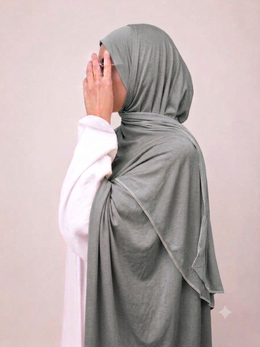Jersey Scarf Steel Grey