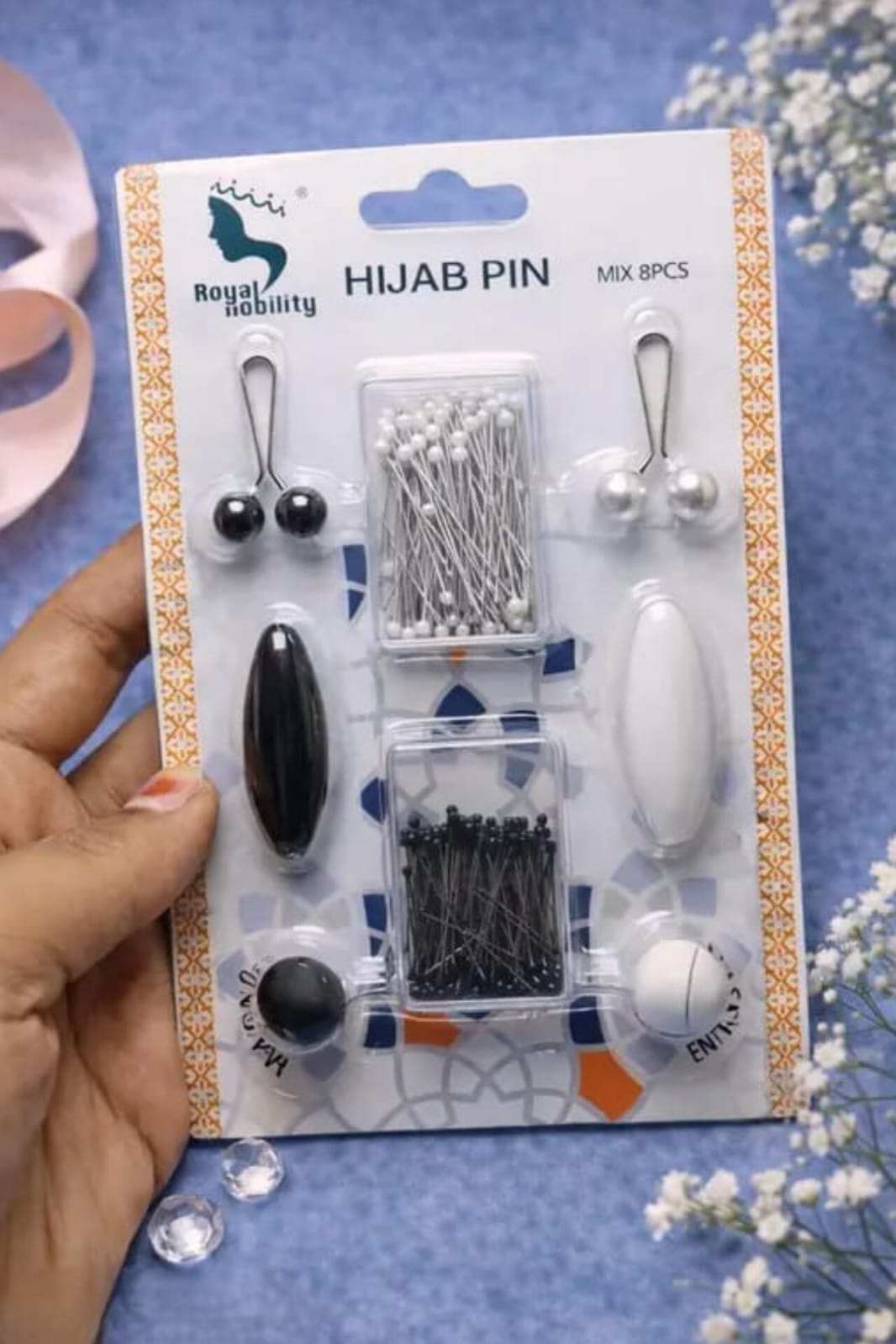 HIJAB PINS GIFT BOX – 8 PIECE SET