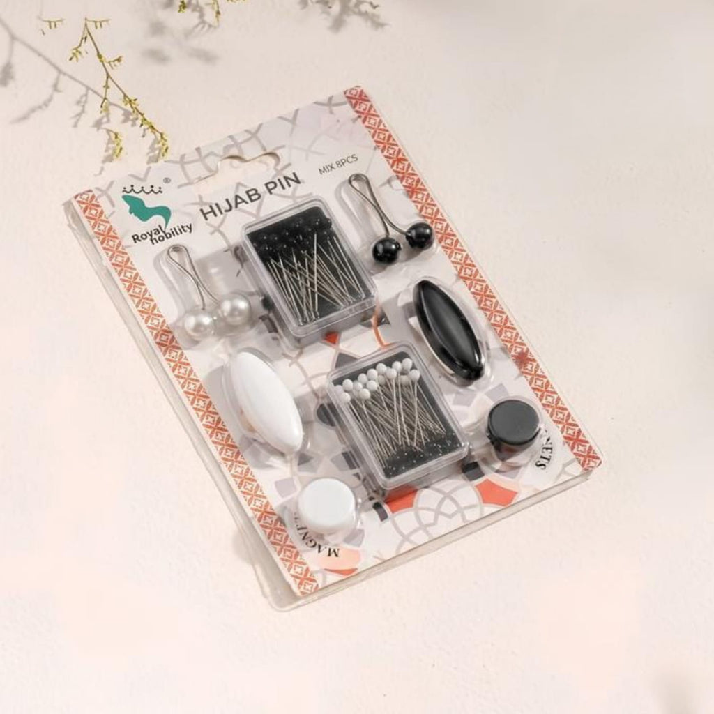 HIJAB PINS GIFT BOX – 8 PIECE SET