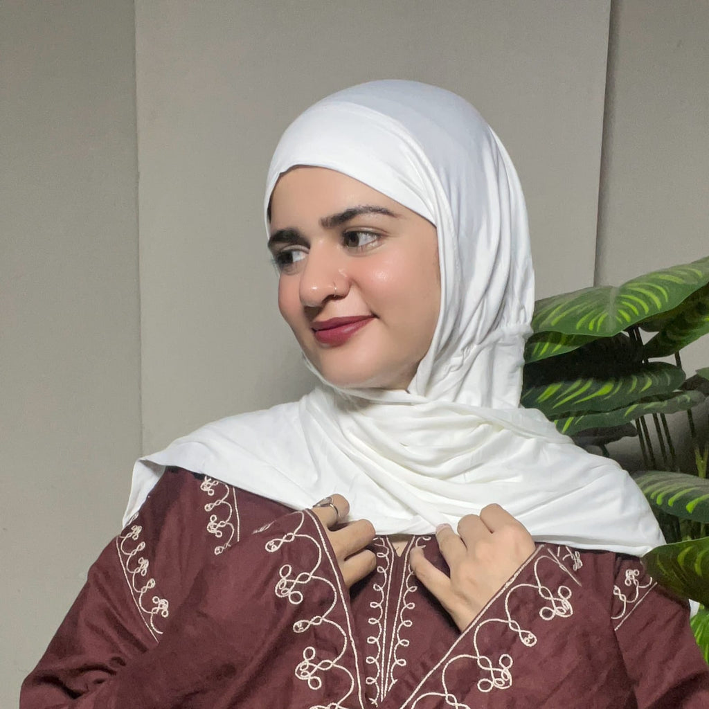 Turkish Instant Scarf White