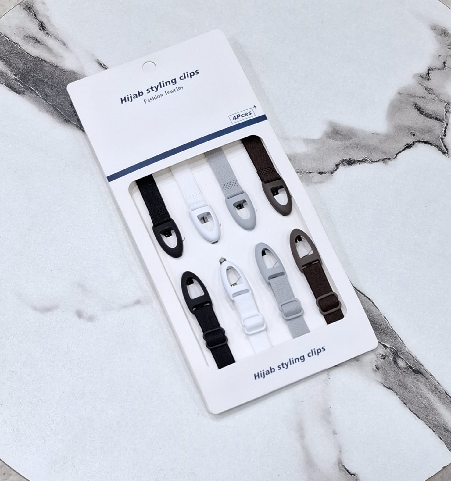 STRETCHY DOUBLE HIJAB PIN – 4 PIECE PACK