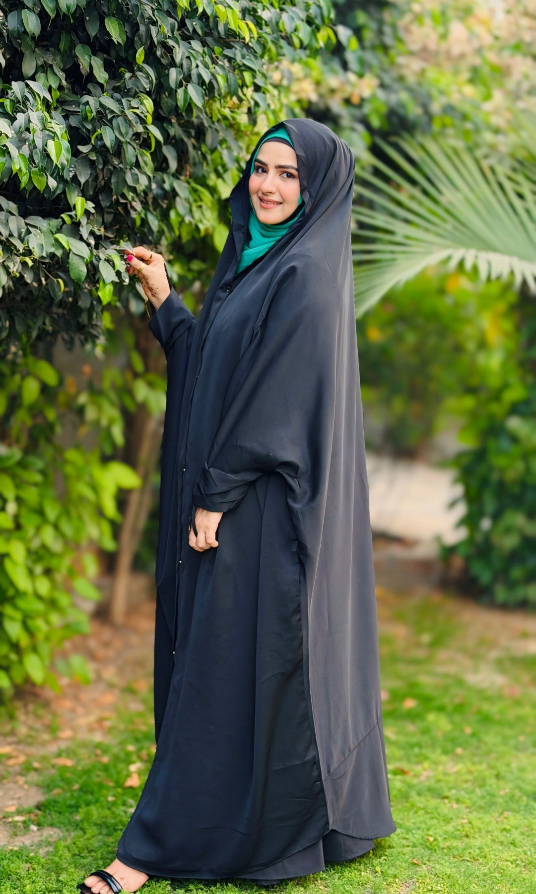 Iraqi Front Open Chadar Abaya With Button